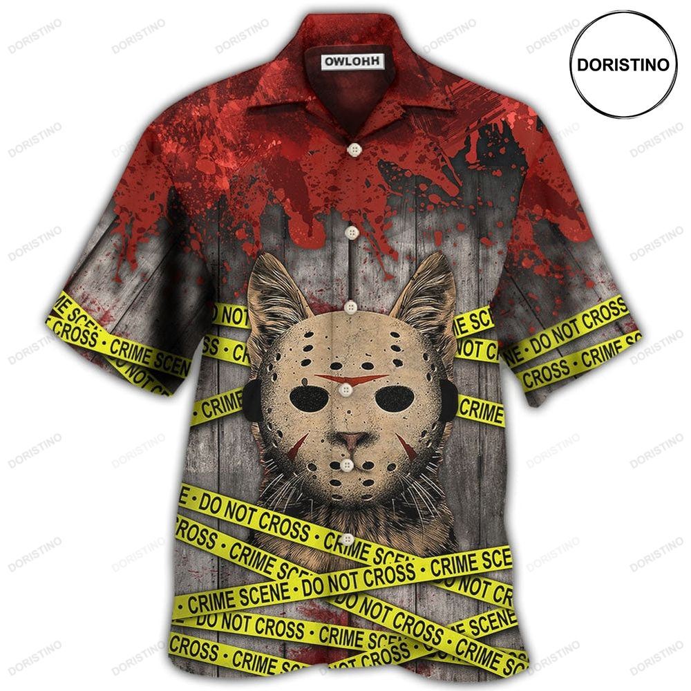 Cat Halloween Horror Cat Hawaiian Shirt